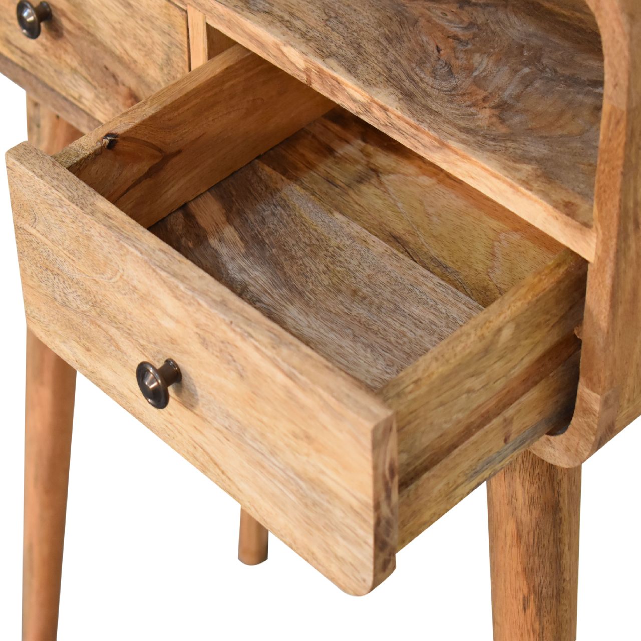 Consolă curbată finisaj stejar mini