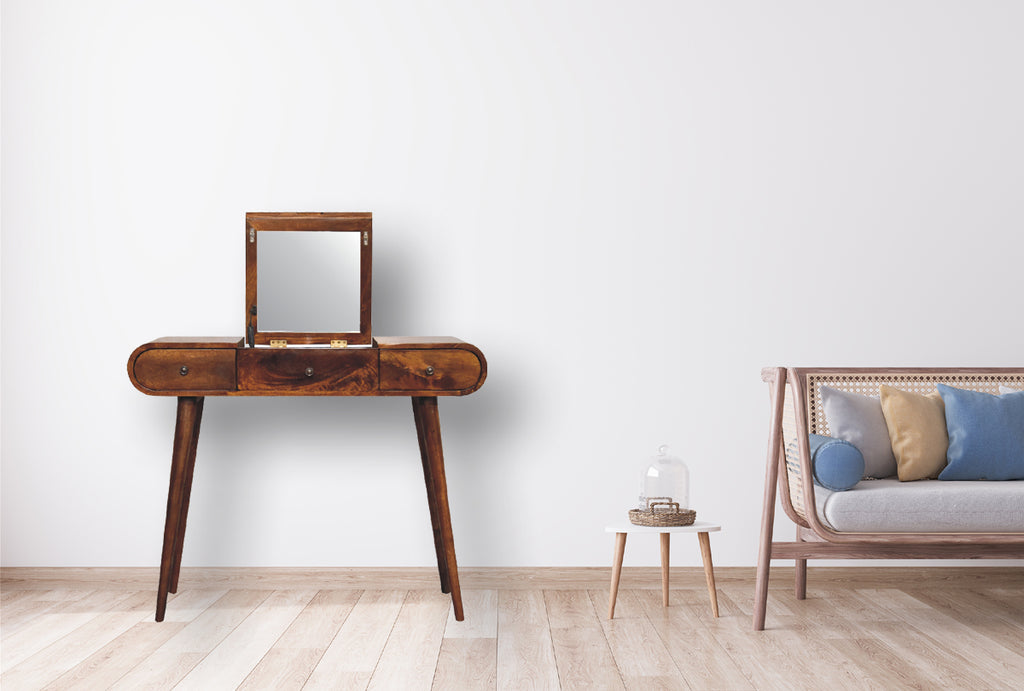 Masă de toaletă finisaj castaniu