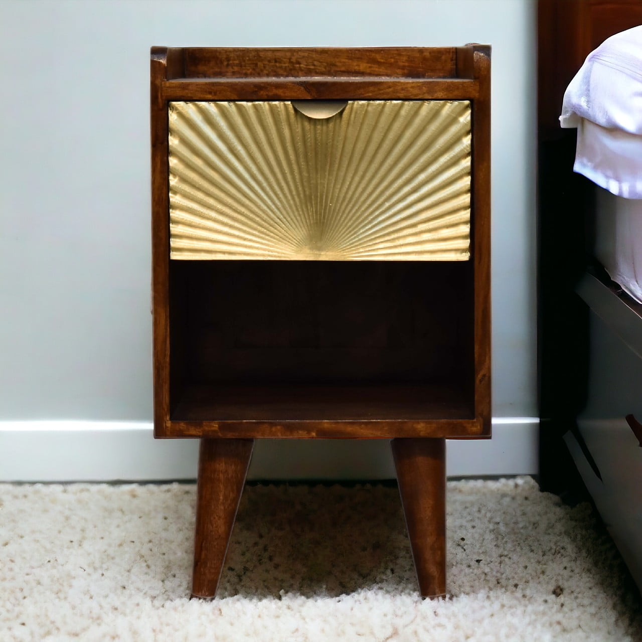 Noptieră Manila Gold cu 1 sertar mini