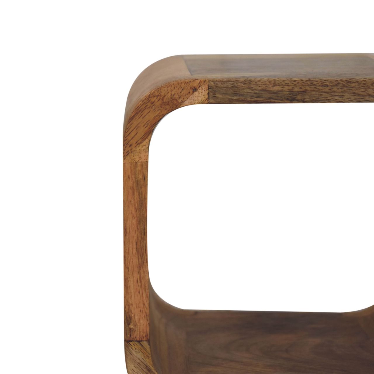Noptieră curbată minimalistă finisaj stejar extra mini
