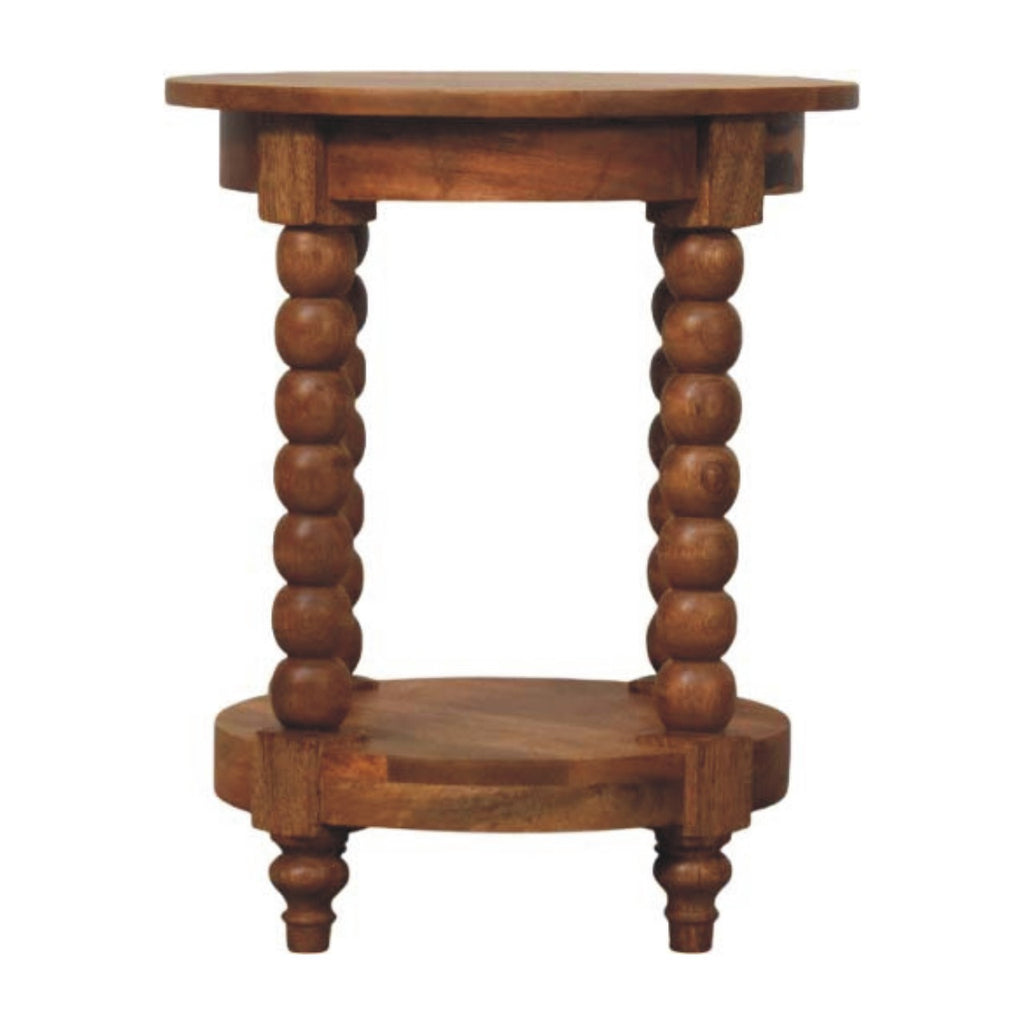 Măsuță laterală Barley Twist cu margini rotunjite