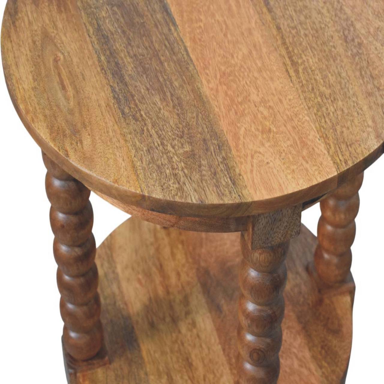 Măsuță laterală Barley Twist cu margini rotunjite