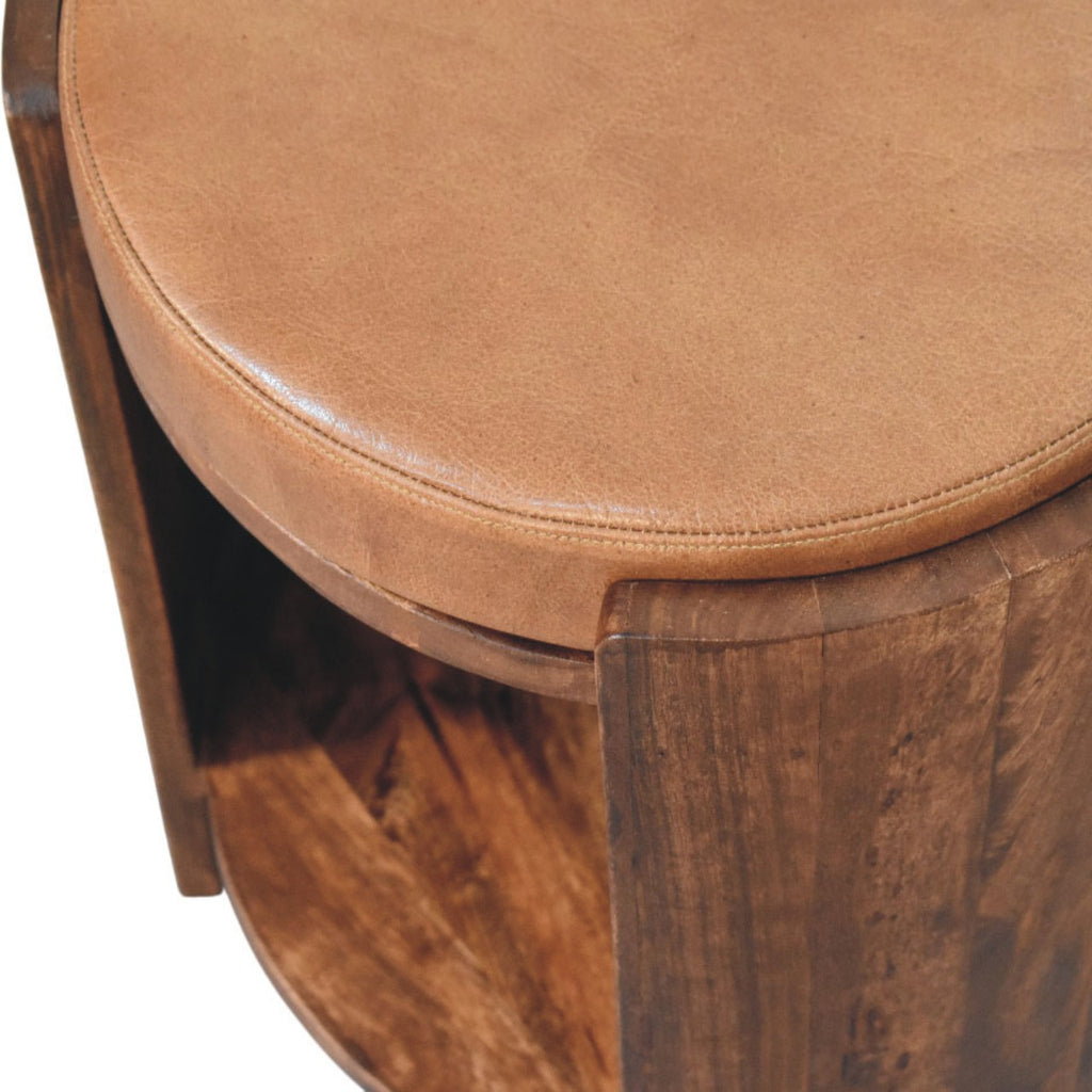Taburet Savoy din piele