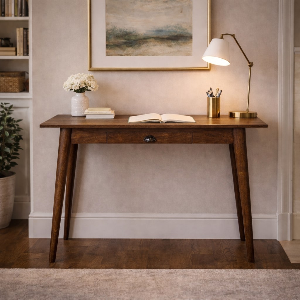 Birou de scris stil nordic clasic finisaj gri