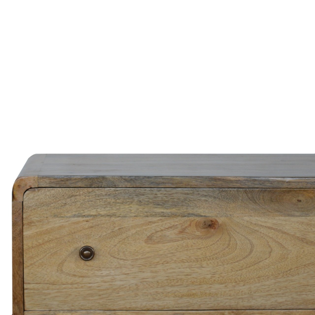 Comodă cu sertare curbată finisaj stejar