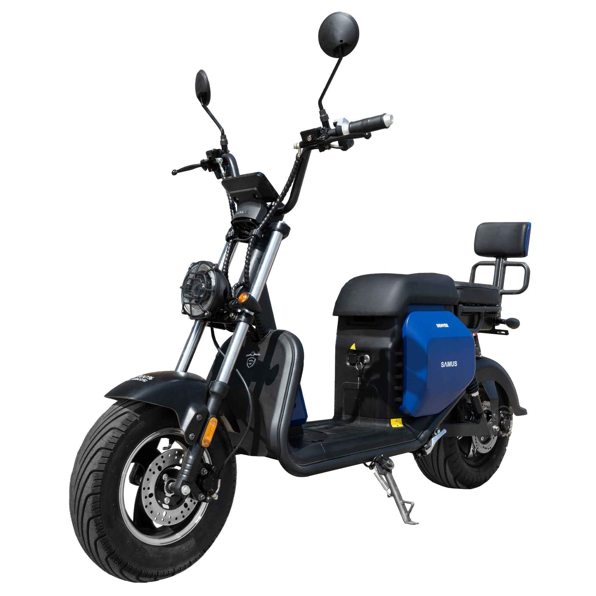 Scuter electric Samus Denver 45 Blue, Red, cu permis 45km/h