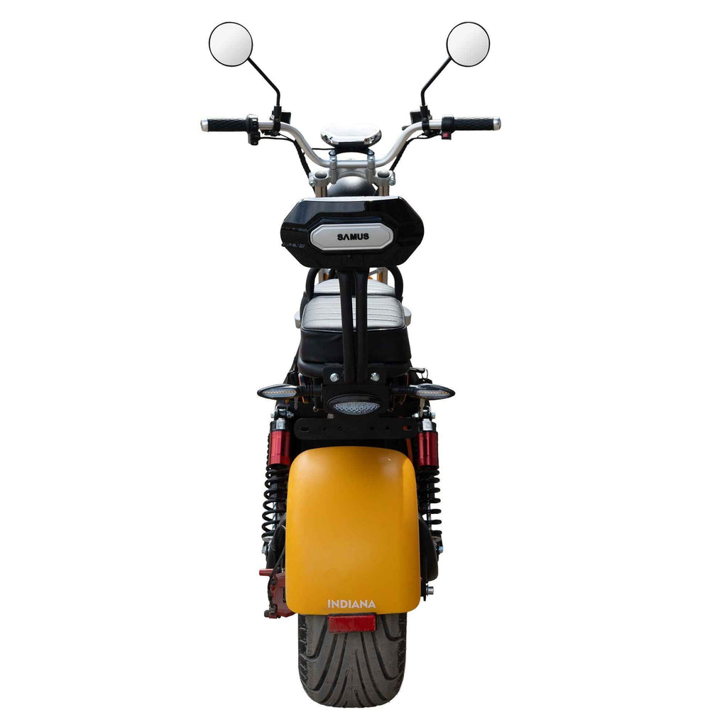Scuter electric Samus Indiana Yellow, Red 25 km, fara permis