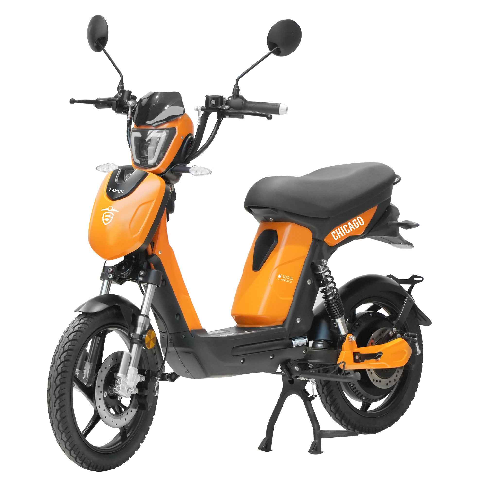 Scuter electric Samus Chicago Orange, Black, Red fara permis
