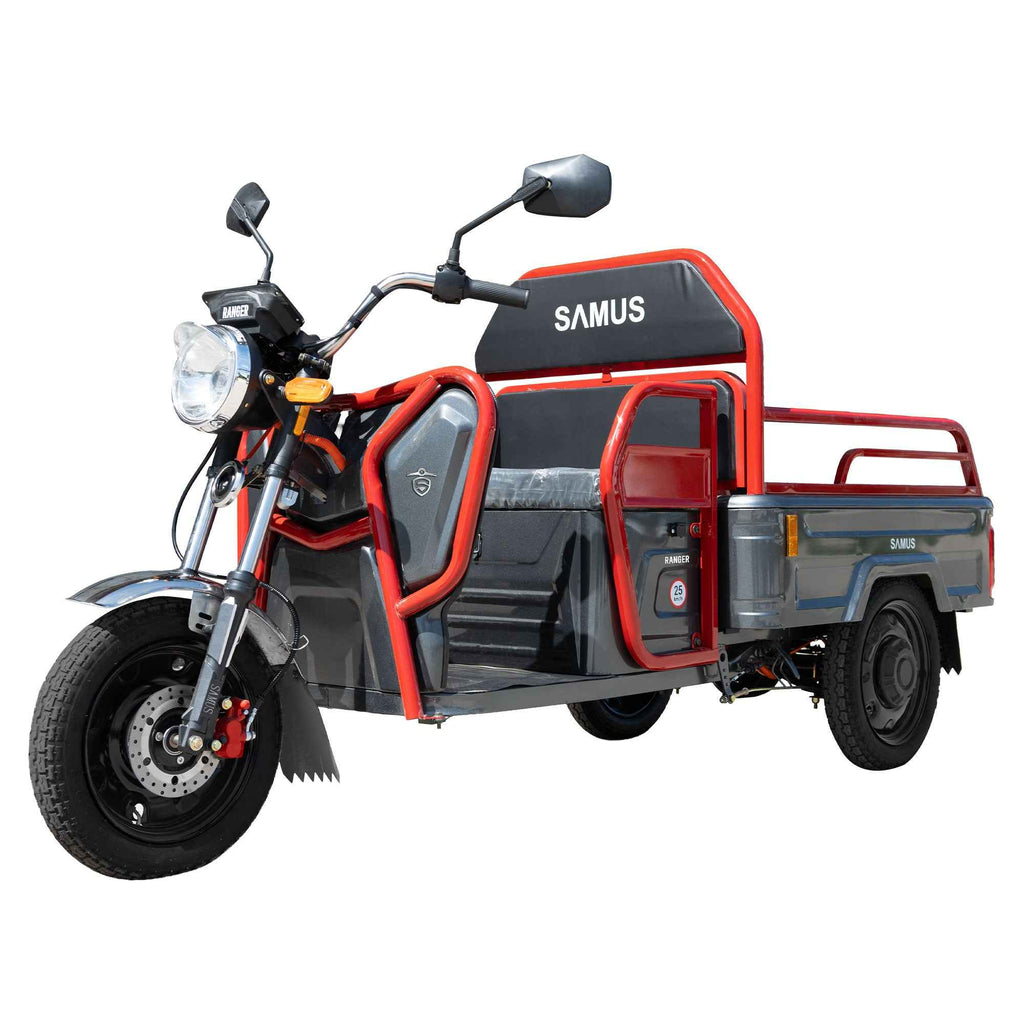 Triciclu electric cargo Samus Ranger Red, Red Dark Silver, Green, Blue,  Silver