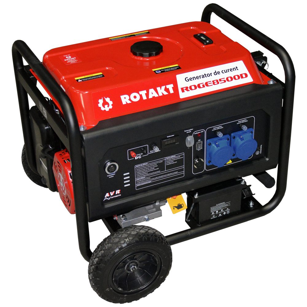 Generator De Curent Rotakt ROGE8500D, 8.5 KW (Include Funcția De Automatizare – ATS), AVR, Voltmetru, Autonomie 7 Ore