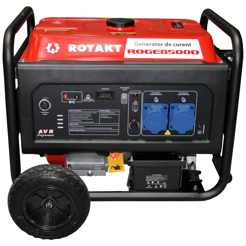 Generator De Curent Rotakt ROGE8500D, 8.5 KW (Include Funcția De Automatizare – ATS), AVR, Voltmetru, Autonomie 7 Ore