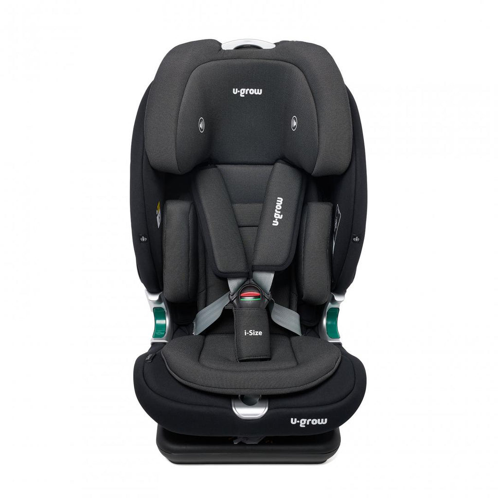 Scaun auto I-size U-Grow Goldfix Plus, isofix, 76-150 cm (9-36 kg), boxa bluetooth , negru