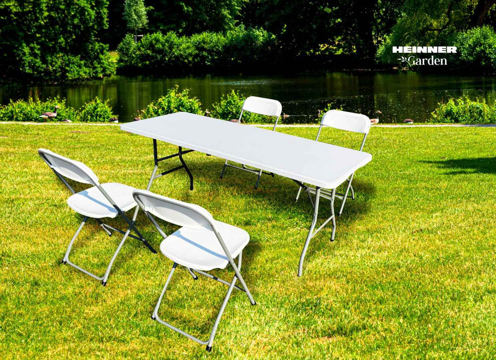 HEINNER SET MASA CU 4 SCAUNE PLASTIC PLIABILE