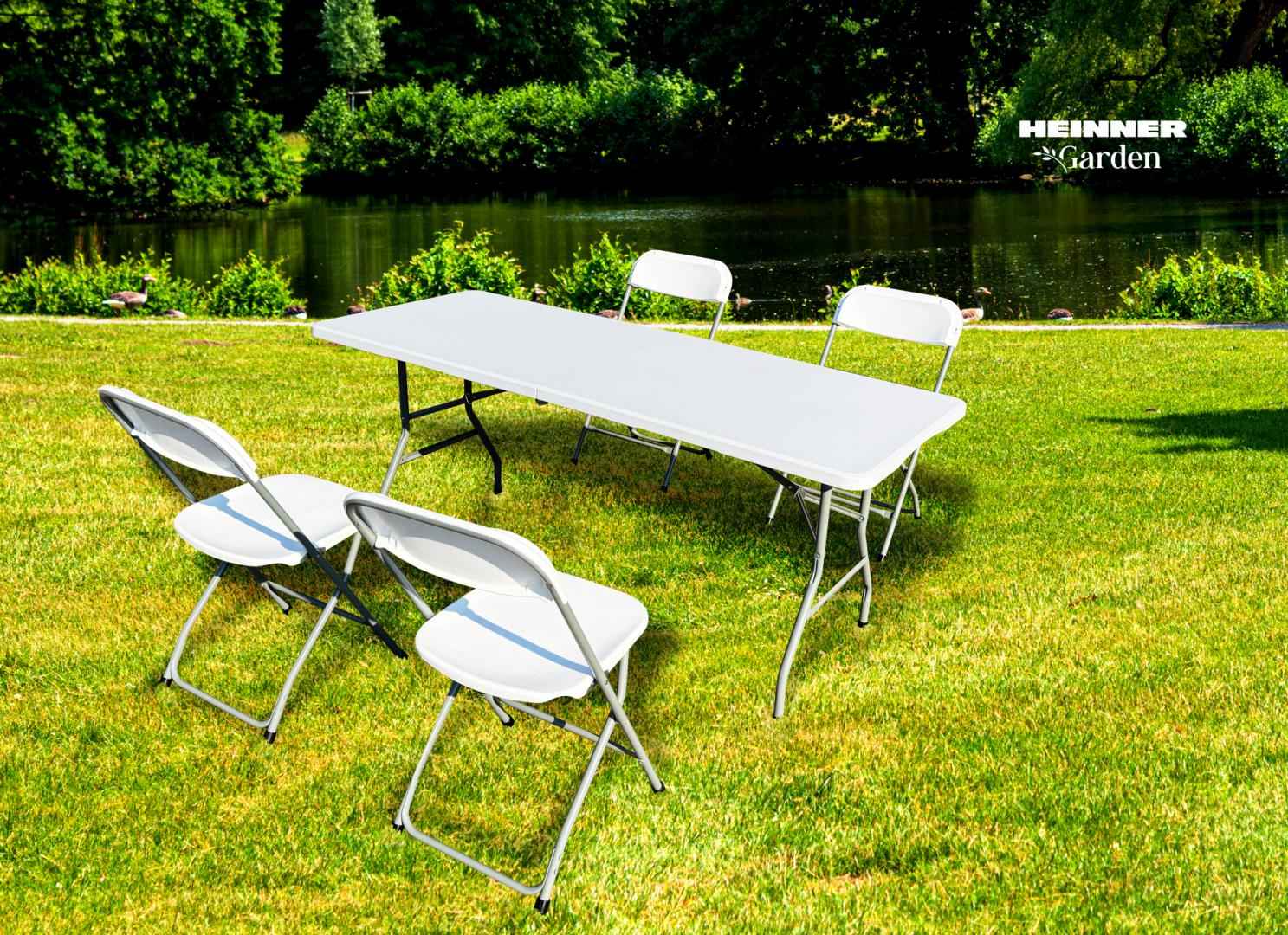 HEINNER SET MASA CU 4 SCAUNE PLASTIC PLIABILE