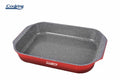 TAVA ALUMINIU CU ACOPERIRE CERAMICA 39.5x26 CM, RED LINE, COOKING BY HEINNER