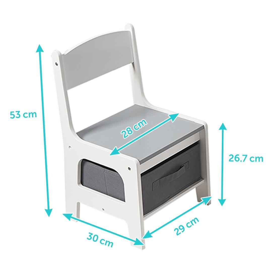 Set masuta si 2 scaune pentru copii , alb MDF, U-Grow