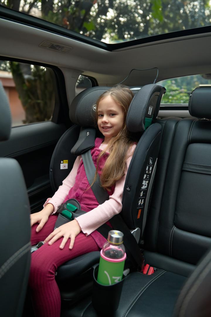 Scaun auto I-size U-Grow Goldfix Plus, isofix, 76-150 cm (9-36 kg), boxa bluetooth , negru