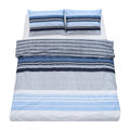 Lenjerie dubla,100% bumbac,4 piese, Azul