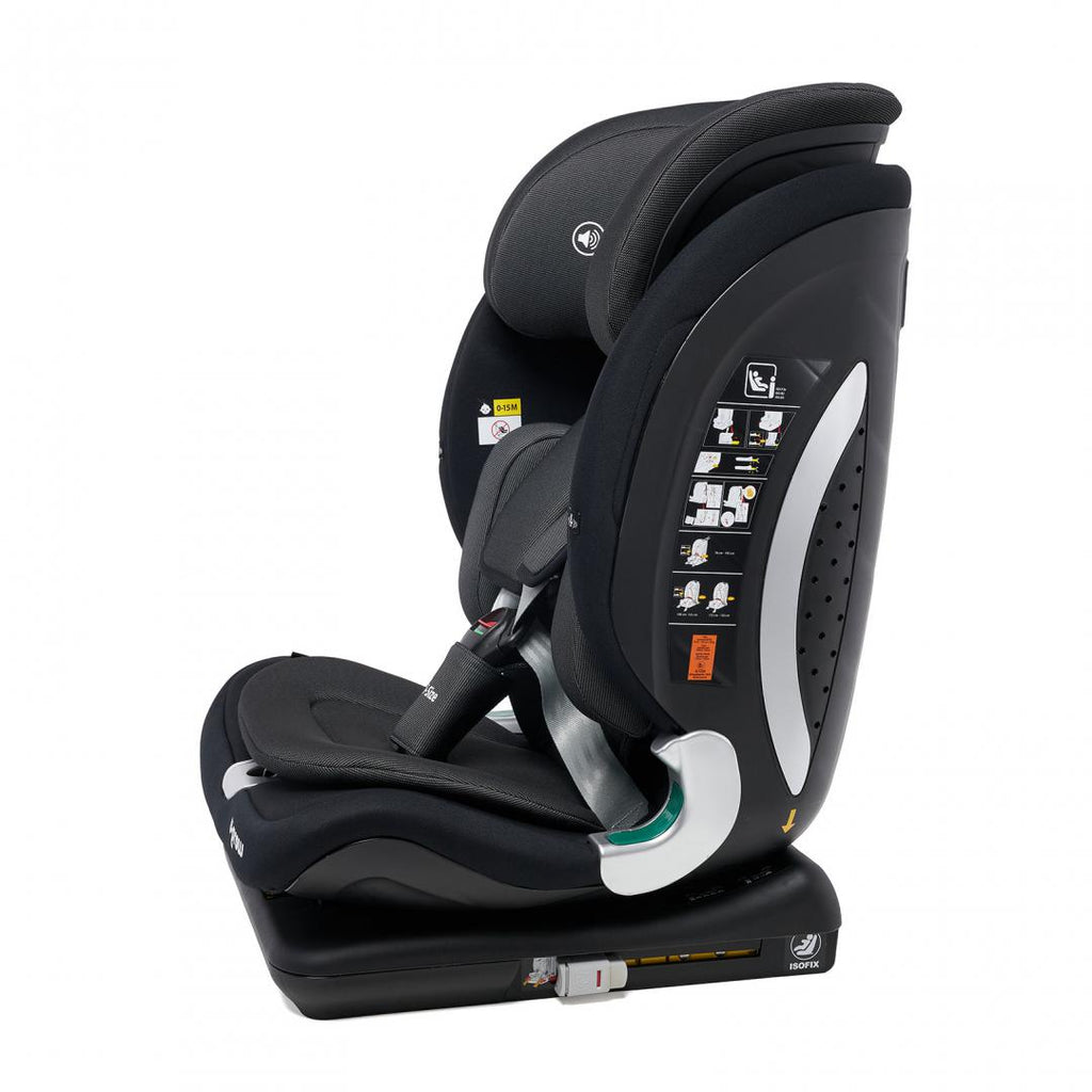 Scaun auto I-size U-Grow Goldfix Plus, isofix, 76-150 cm (9-36 kg), boxa bluetooth , negru