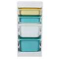 Raft depozitare cu 4 cosuri colorate, U-Grow