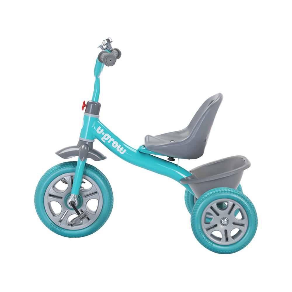 Tricicleta cu pedale verde/turcoaz, U-Grow