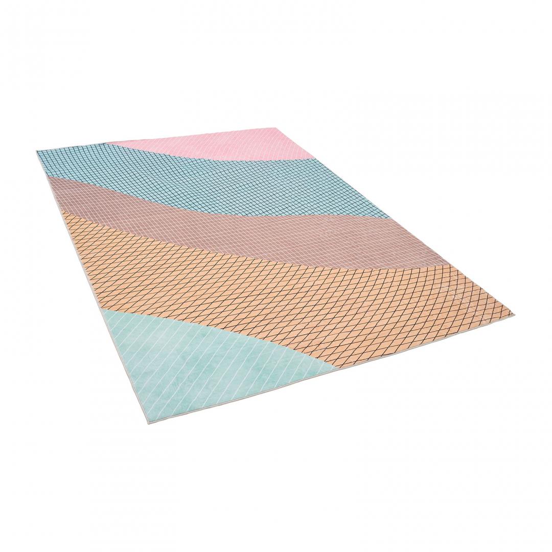 Covor printat, RAINBOW  160x230 cm, lavabil cu spate antialunecare, inaltime fir 3mm