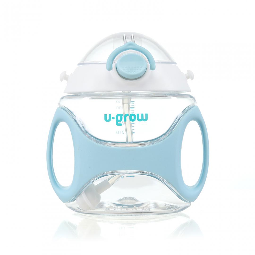 Sticla tritan cu pai si curea , 330 ml , blue, U-Grow