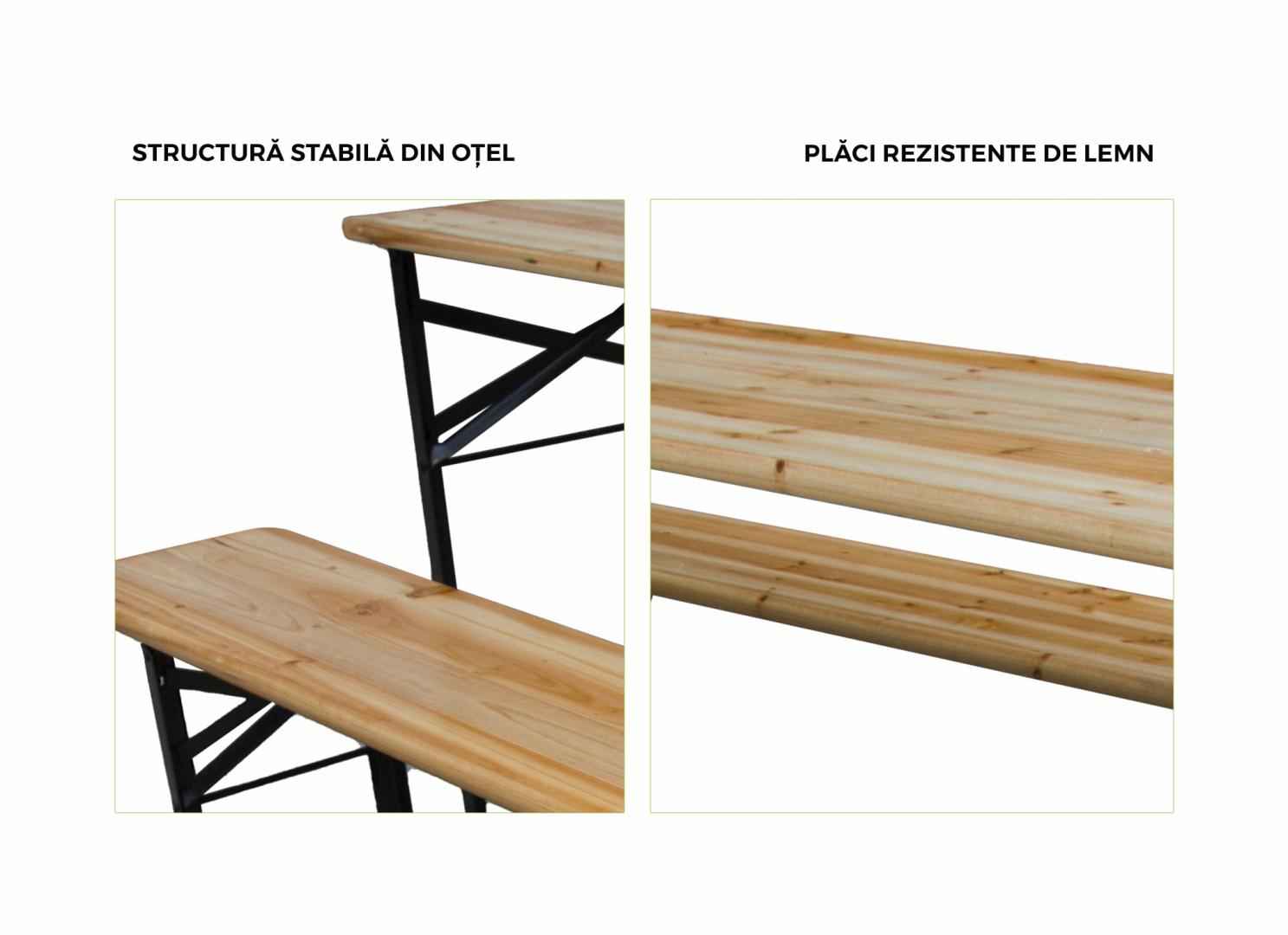 HEINNER SET LEMN 2+1 BERARIE 167*46*75CM