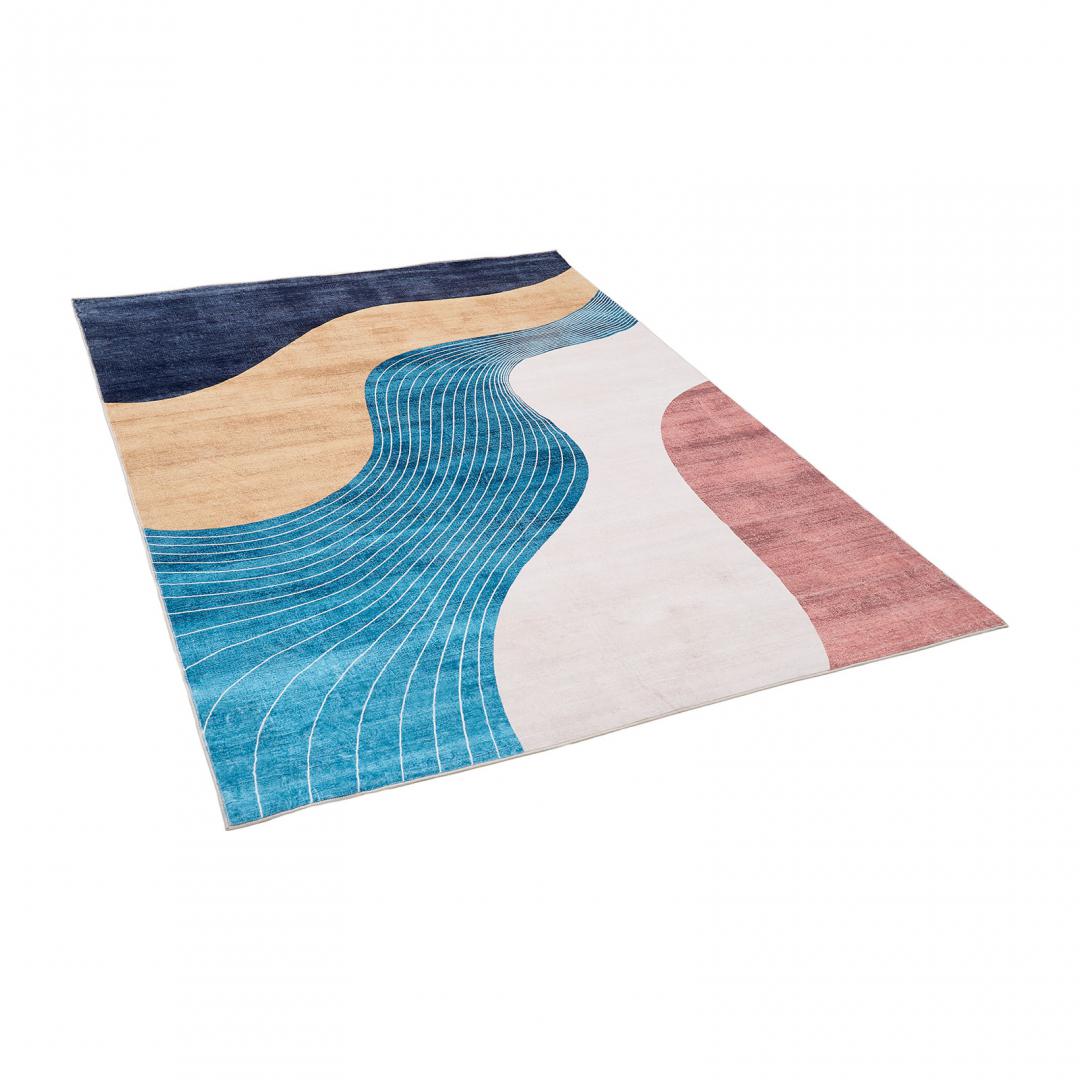 Covor printat, FLOW  160x230 cm, lavabil cu spate antialunecare, inaltime fir 3mm