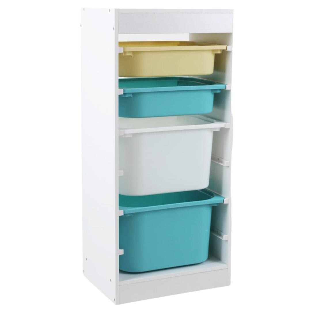 Raft depozitare cu 4 cosuri colorate, U-Grow