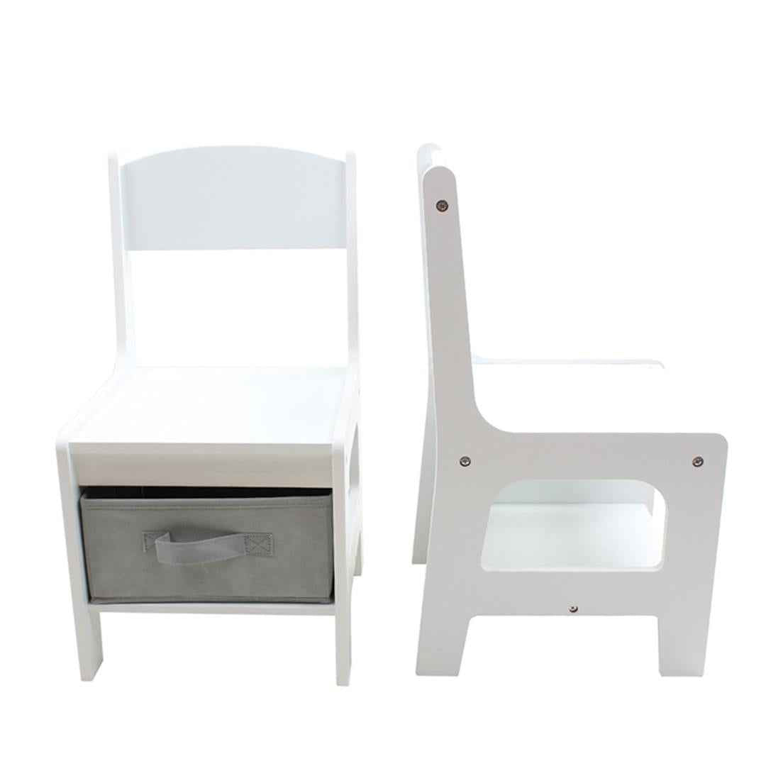 Set masuta si 2 scaune pentru copii , alb MDF, U-Grow