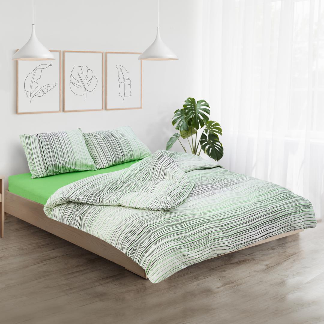 Set de pat,cearceaf cu elastic180x200,Mils