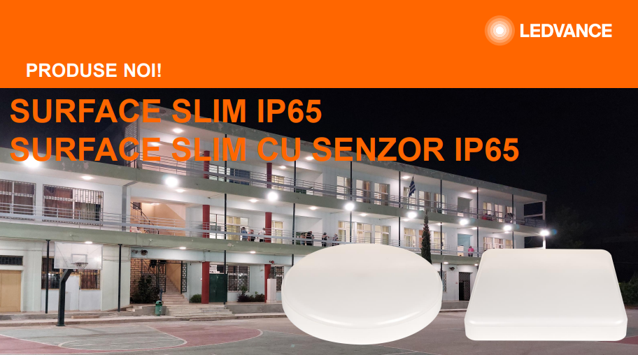 Plafoniera LED pentru baie cu senzor de miscare Ledvance SURFACE SLIM SQUARE 200, 19W, 2000 lm, lumina neutra (4000K), IP65/IK10, 200x200x55mm, Alb