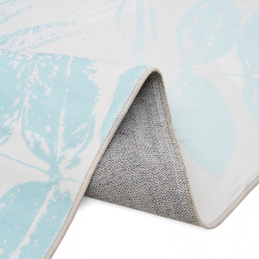 Covor printat, LEAFS 160x230 cm, lavabil cu spate antialunecare, inaltime fir 3mm