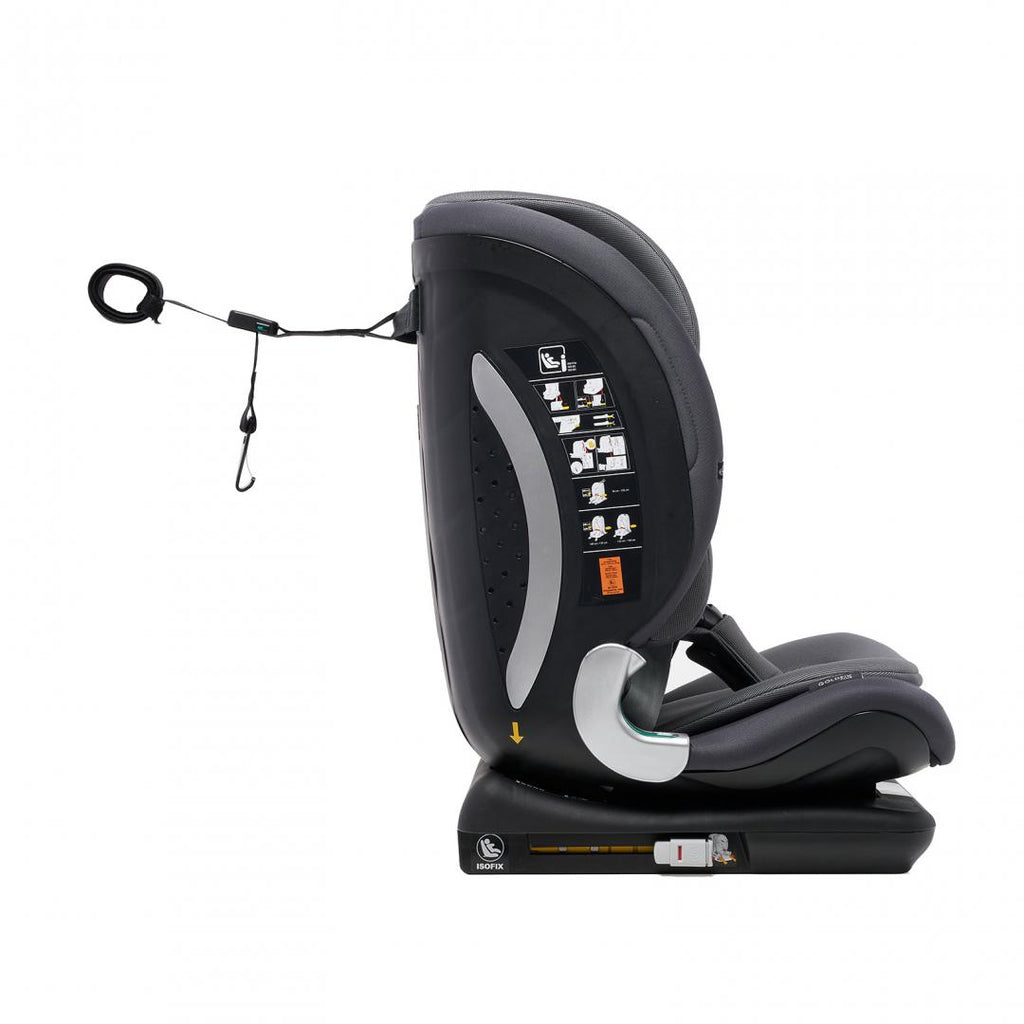 Scaun auto I-size U-Grow Goldfix Plus, isofix, 76-150 cm (9-36 kg), boxa bluetooth , negru
