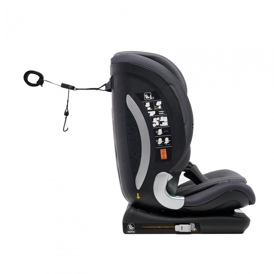 Scaun auto I-size U-Grow Goldfix Plus, isofix, 76-150 cm (9-36 kg), boxa bluetooth , negru