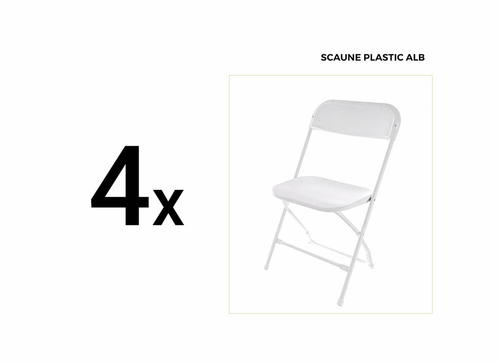 HEINNER SET MASA CU 4 SCAUNE PLASTIC PLIABILE