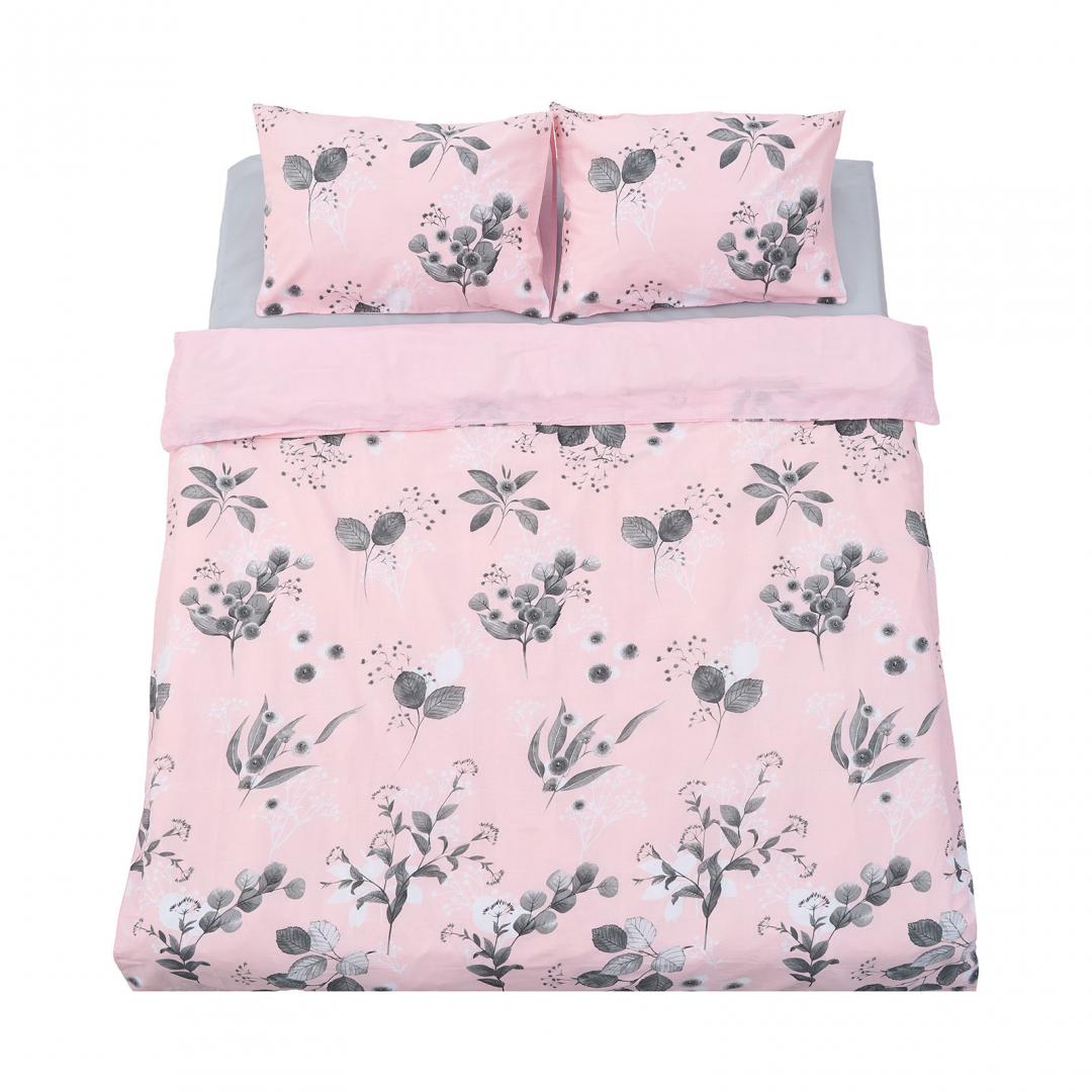 Lenjerie Dubla BBC 4 piese, 132TC - Rose