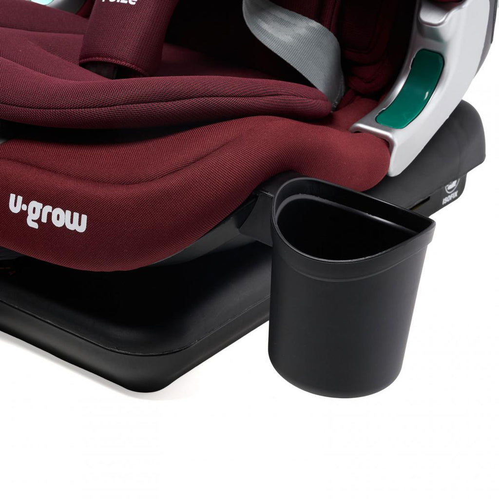 Scaun auto I-size U-Grow Goldfix Plus, isofix, 76-150 cm (9-36 kg), boxa bluetooth, rosu