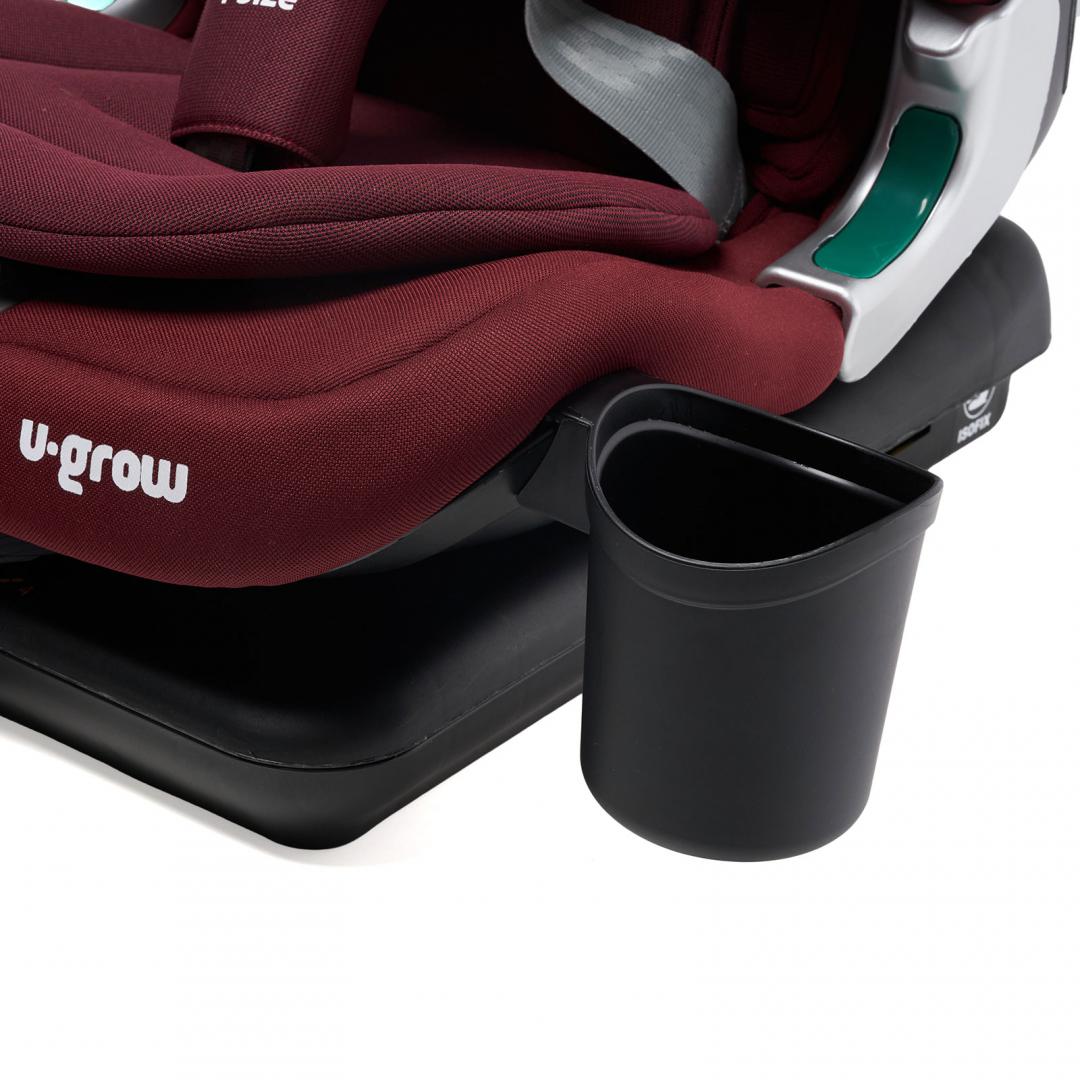 Scaun auto I-size U-Grow Goldfix Plus, isofix, 76-150 cm (9-36 kg), boxa bluetooth, rosu