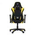 Scaun gaming X by Serioux, Torin, ajustabil, material textil, piston pe gaz, manere reglabile, baza stea cu 5 picioare, greutate maxima admisa150Kg, perne detasabile, negru si galben