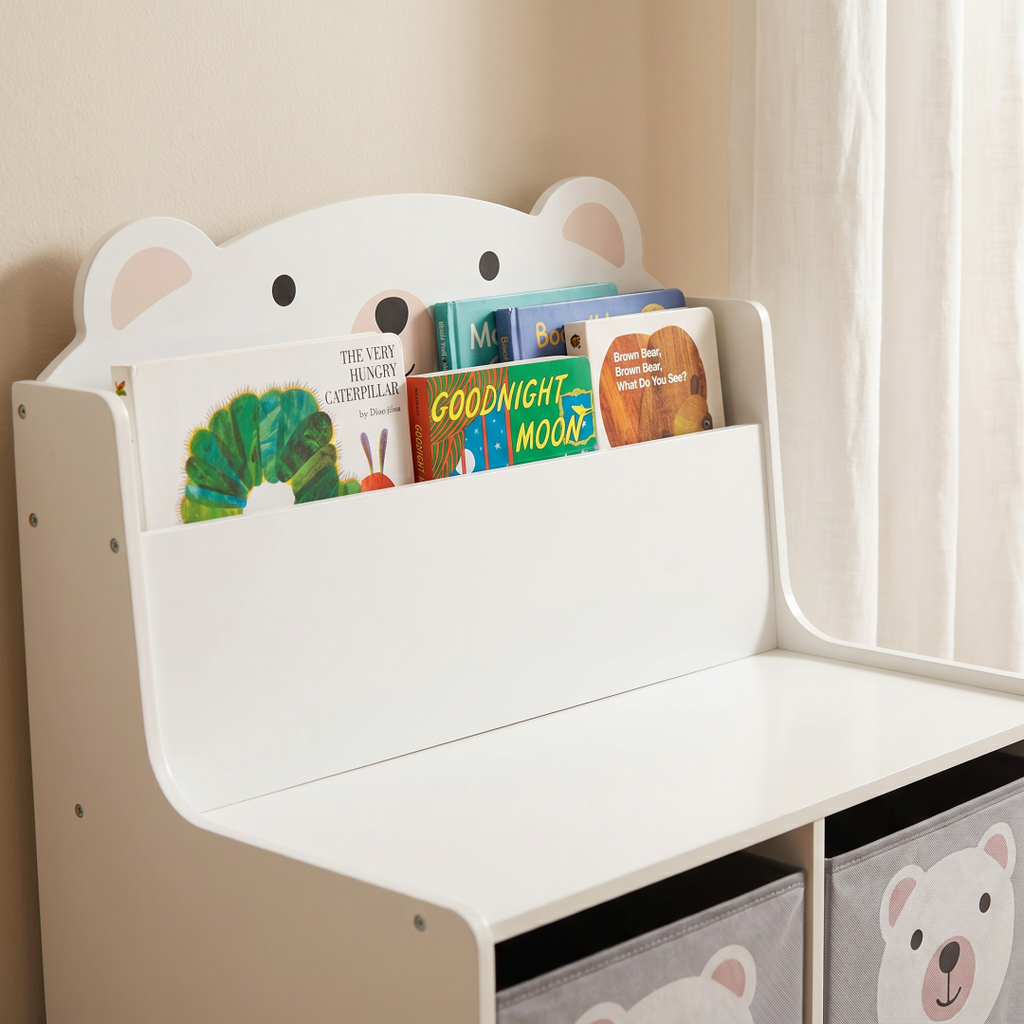 Bancuta cu spatiu de depozitare jucarii si carti Bear, U-Grow