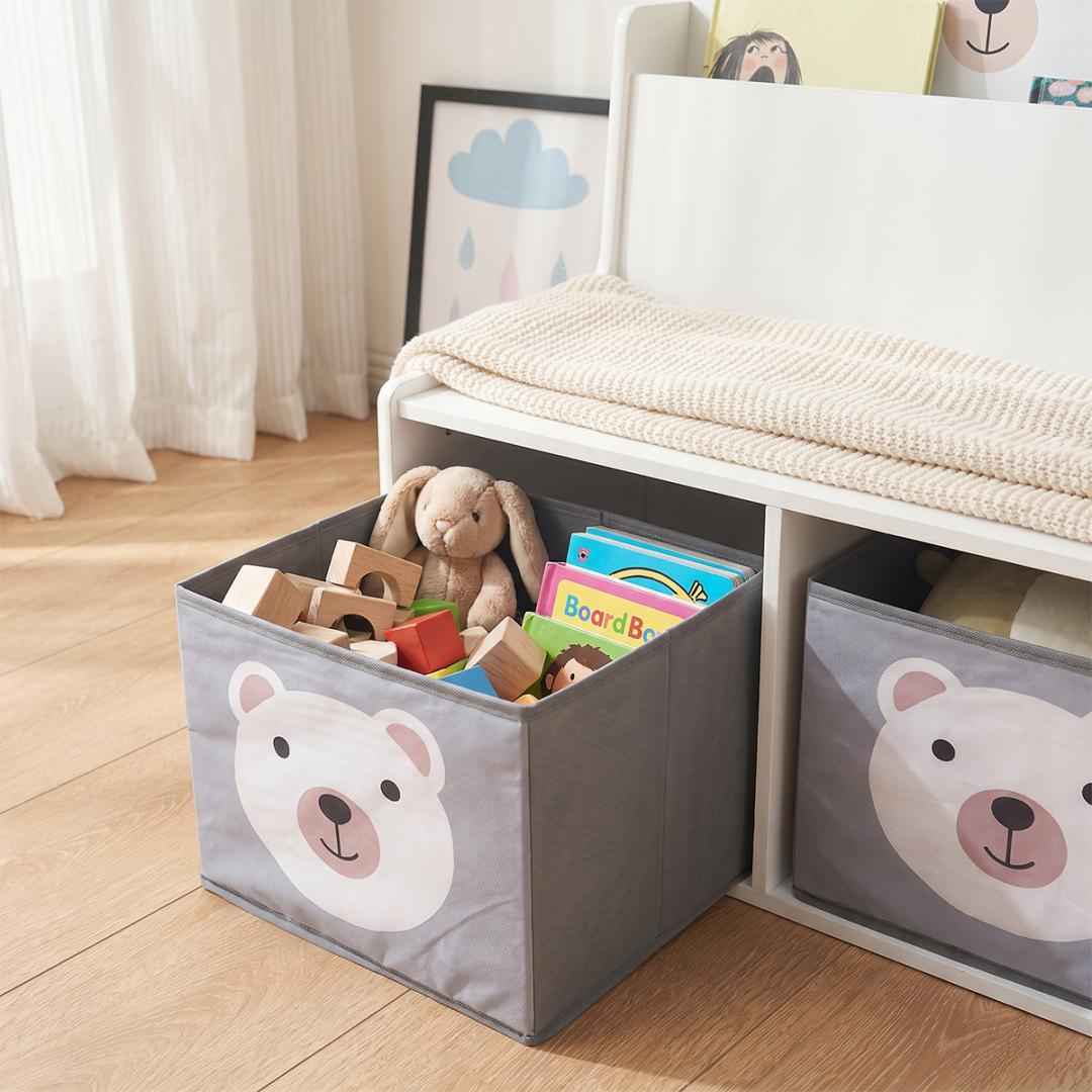 Bancuta cu spatiu de depozitare jucarii si carti Bear, U-Grow