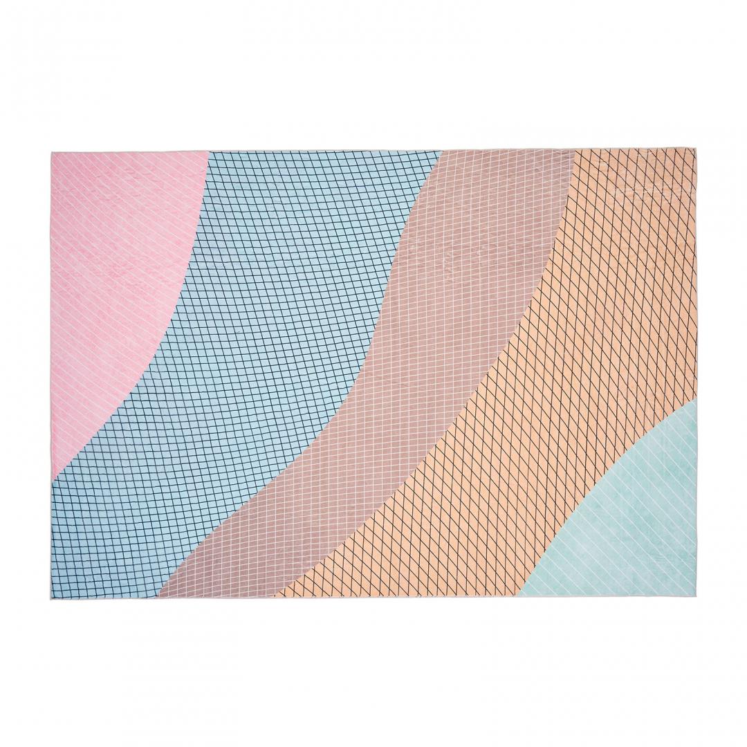 Covor printat, RAINBOW  160x230 cm, lavabil cu spate antialunecare, inaltime fir 3mm