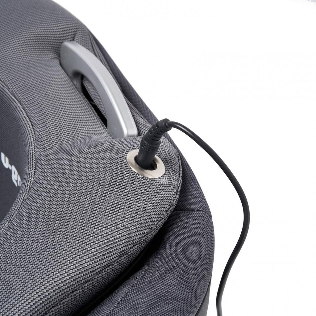 Scaun auto I-size U-Grow Goldfix Plus, isofix, 76-150 cm (9-36 kg), boxa bluetooth, gri