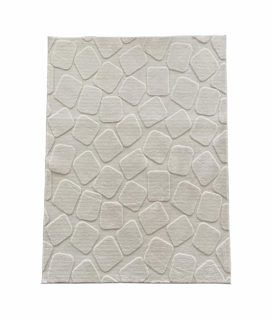 Covor, model in relief,Stone,160x230 Crem