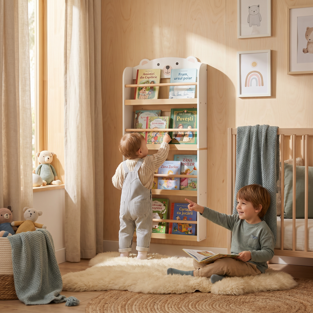 Biblioteca carti si jucarii Bear, U-Grow