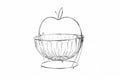 COS FRUCTE METALIC CU STAND, 30x29 CM,VANORA HOME