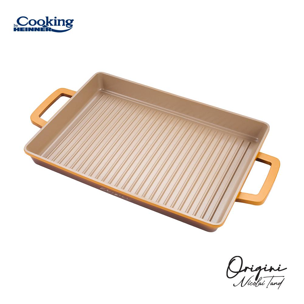 TAVA GRATAR ALUMINIU TURNAT 36 x 26.4 x 4 CM, NICOLAI TAND, ORIGINI, COOKING BY HEINNER