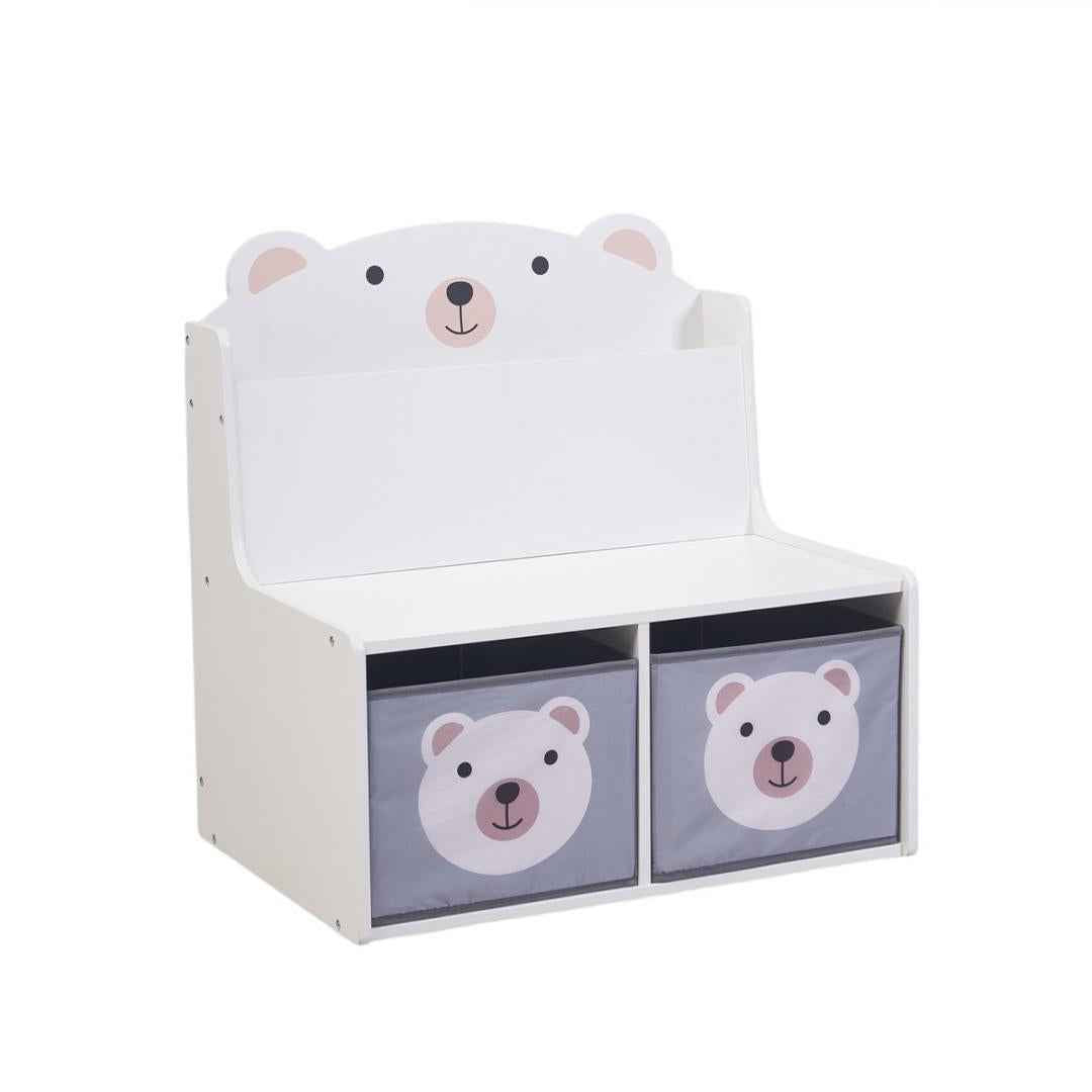 Bancuta cu spatiu de depozitare jucarii si carti Bear, U-Grow